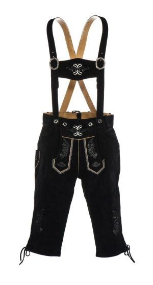 Lederhosen XXXL Zwart (100% suede leer)