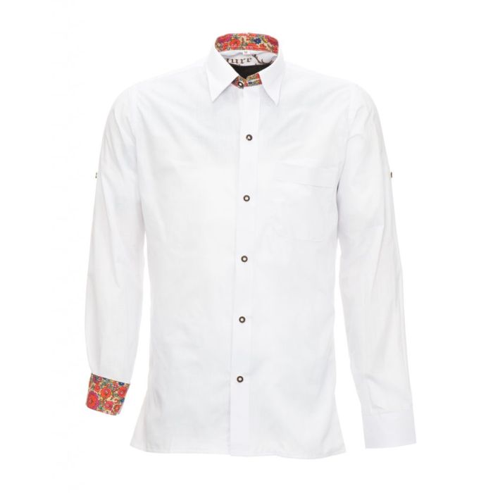 Overhemd lederhosen Wit Premium