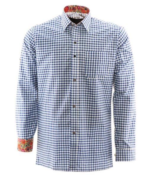Mister Lederhosen shirt Blue Premium
