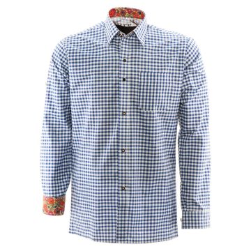 Overhemd lederhosen Blauw Premium