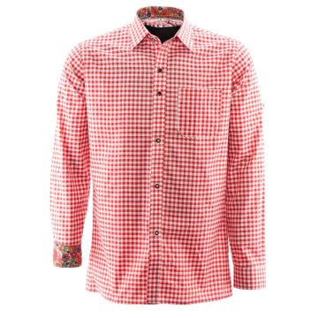 Overhemd lederhosen Rood Premium